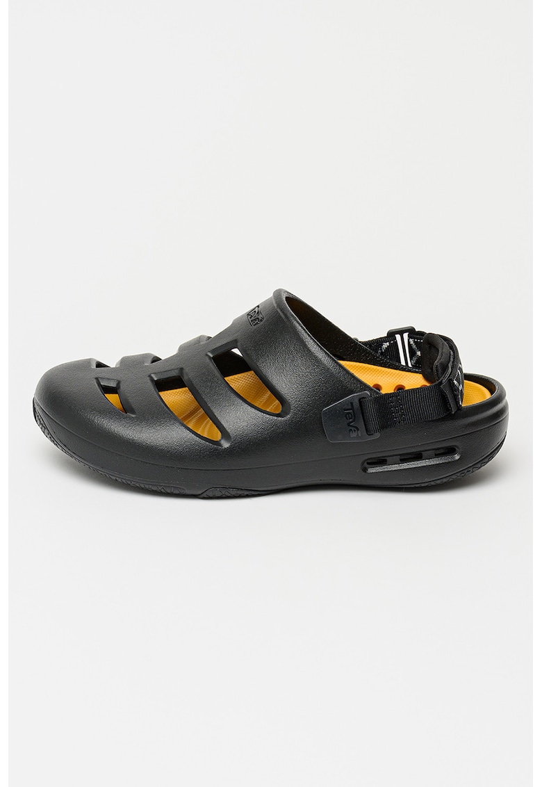 Saboti unisex cu bareta slingback Apreaqua - Negru