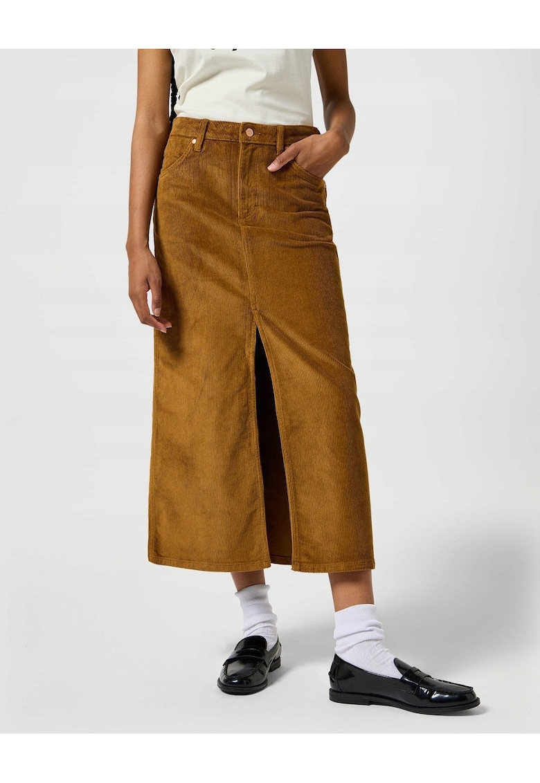 Fusta dama - corduroy maxi - bronzdwqfw - Maro deschis