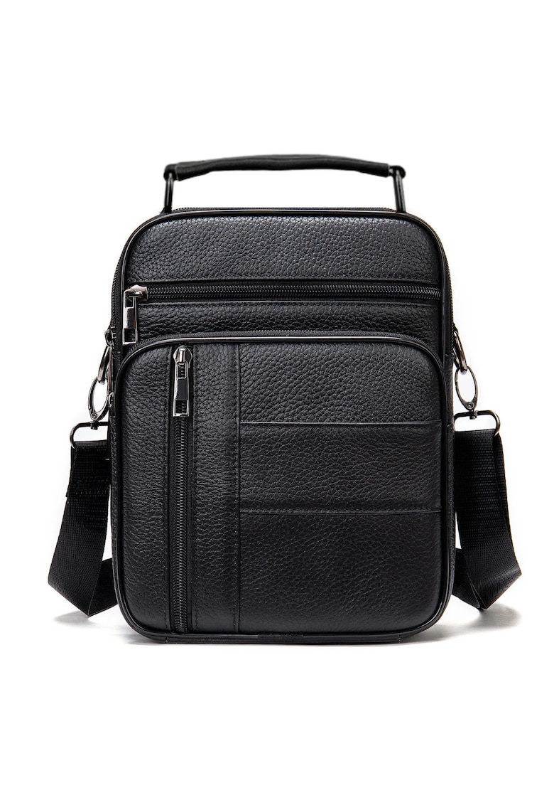 Geanta/Borseta piele naturala - - Negru Obsidian