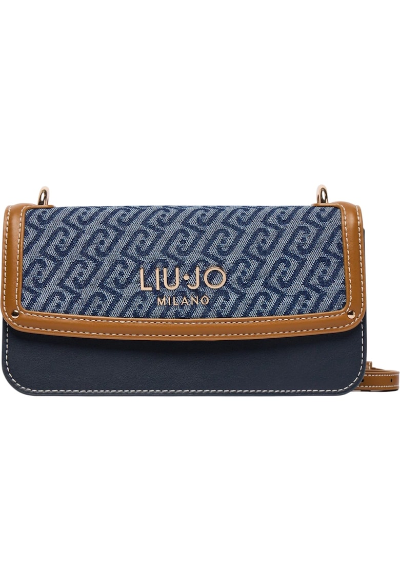 Geanta Small jacquard denim crossbody 56667 - Albastru