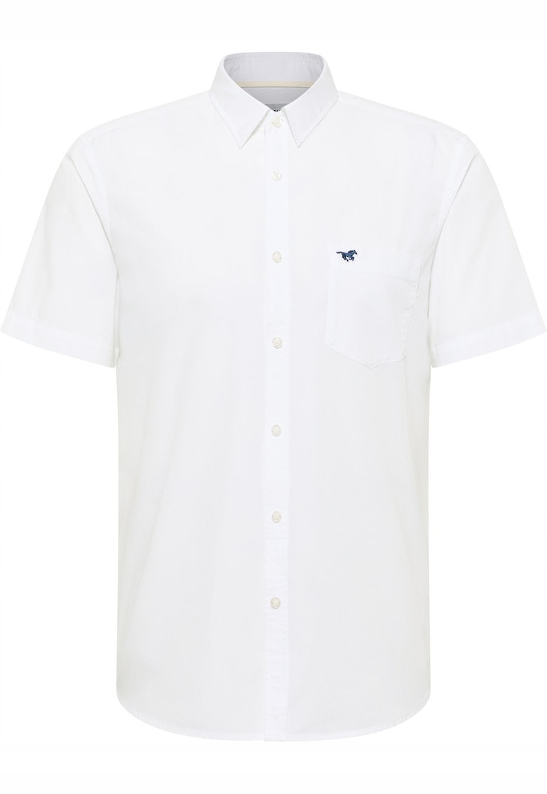 Camasa Barbati - Gilroy - Regular Fit - Design Clasic - Maneci Scurti - Cu Guler - Cu Nasturi - Bumbac - M INTL - Alb