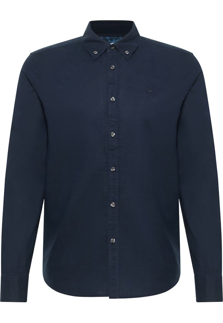 Camasa Barbati - Style Rawlins - Regular Fit - Design Clasic - Maneci Lungi - Cu Guler - Cu Nasturi - Bumbac - M INTL - Albastru