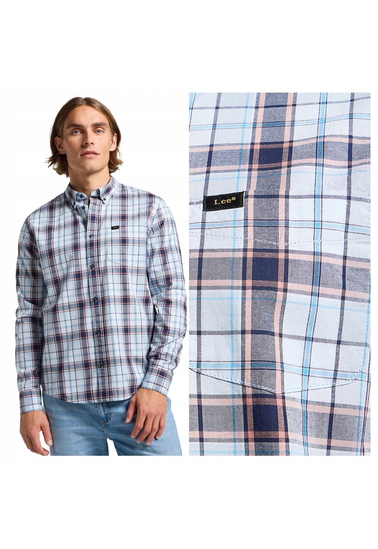 Camasa Barbati - Button Down - Regular Fit - Design Clasic - Maneci Lungi - Cu Guler - Cu Nasturi - Bumbac - S INTL - Multicolor