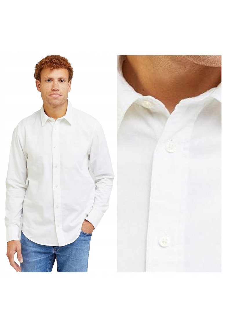 Camasa Barbati Patch Shirt Regular Fit - Alb