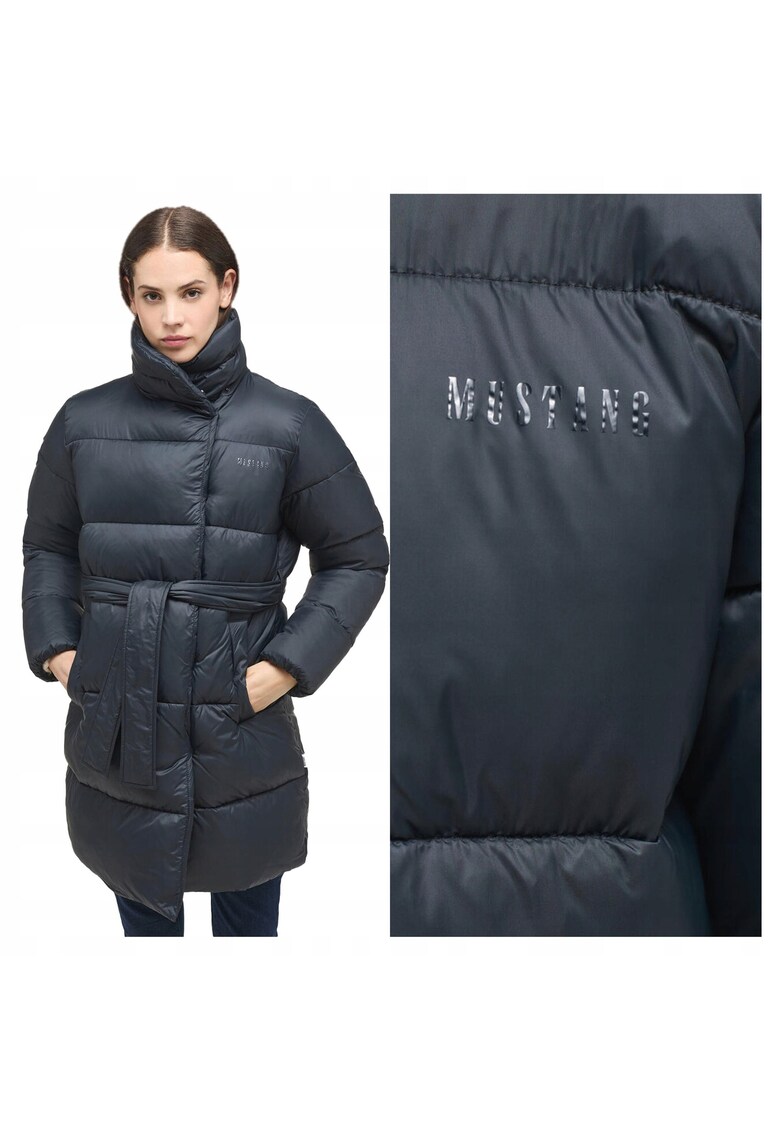 Jacheta Dama - Heidi Mid Puffer - Regular Fit - Design Clasic - Maneci Lungi - 2 Buzunare - Cu Fermoar - Bumbac - Negru - Negru
