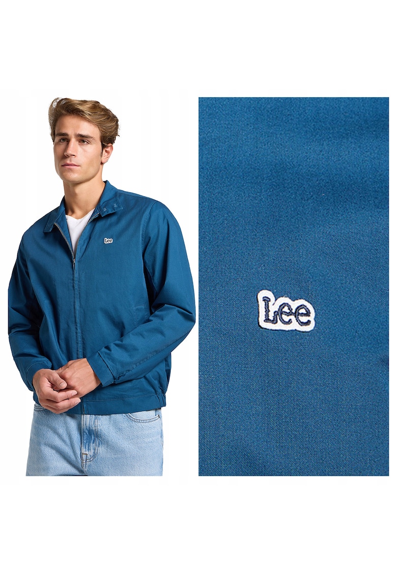 Jacheta Barbati - Harrington Jacke - Regular Fit - Design Clasic - Maneci Lungi - 2 Buzunare - Cu Fermoar - Bumbac - S INTL - Albastru