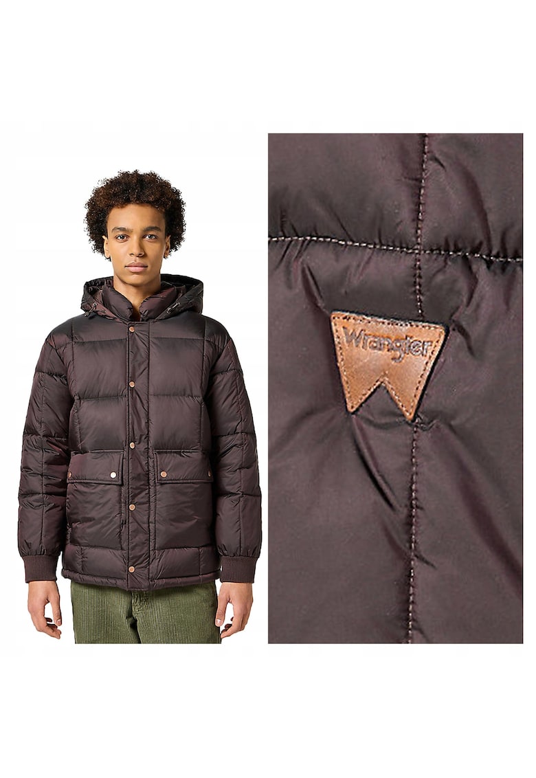 Jacheta Barbati - Parka Jacket - Regular Fit - Design Clasic - Maneci Lungi - 2 Buzunare - Cu Fermoar - Bumbac - S INTL - Maro