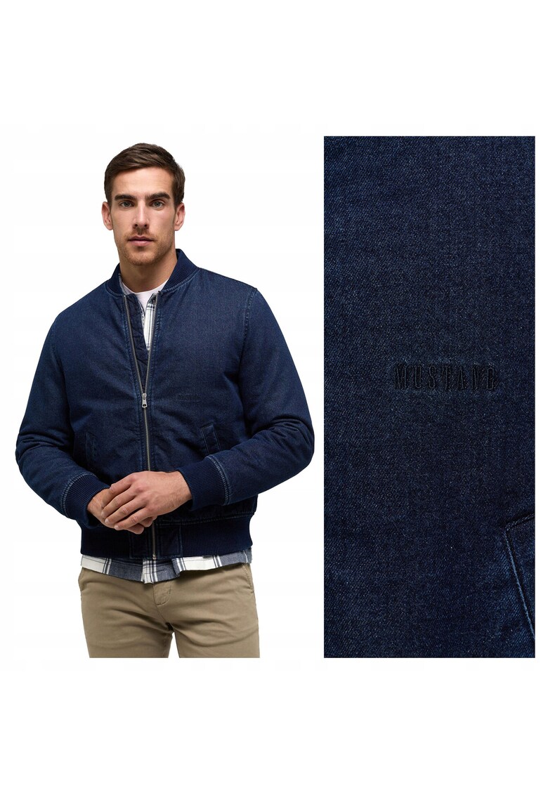 Jacheta Barbati - Byron - Regular Fit - Design Clasic - Maneci Lungi - 2 Buzunare - Cu Fermoar - Bumbac - Albastru - Albastru