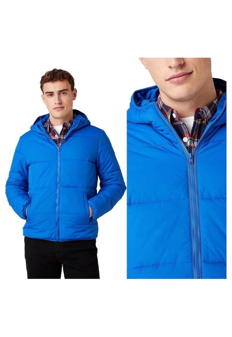 Jacheta Barbati - The Puffer - Regular Fit - Design Clasic - Maneci Lungi - 2 Buzunare - Cu Fermoar - Bumbac - 3XL INTL - Albastru