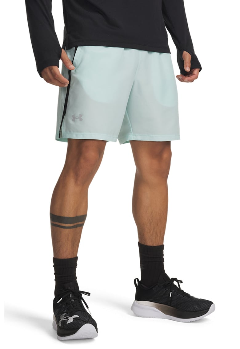 Pantaloni scurti pentru alergare Launch 7'' - Negru/Albastru glaciar