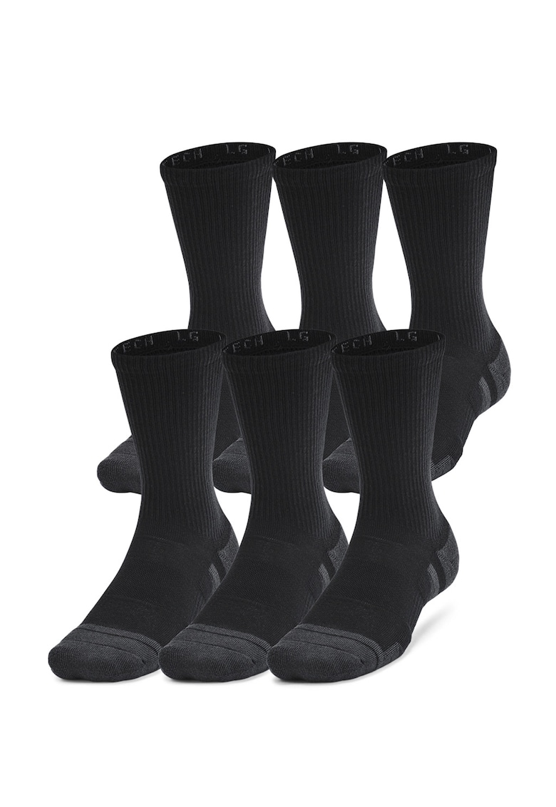 Set de sosete unisex pentru fitness Performance - 6 perechi - Negru/Gri inchis