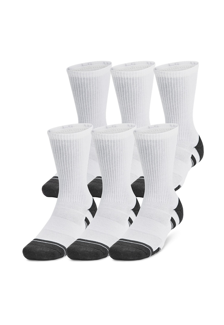 Set de sosete unisex pentru fitness Performance - 6 perechi - Alb/Negru