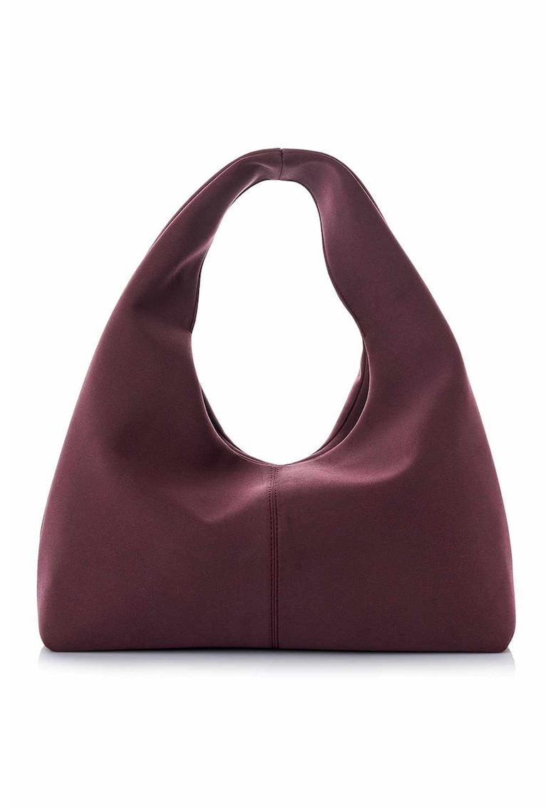 Geanta hobo din piele intoarsa sintetica - Visiniu - 18 x 40 x 13 CM