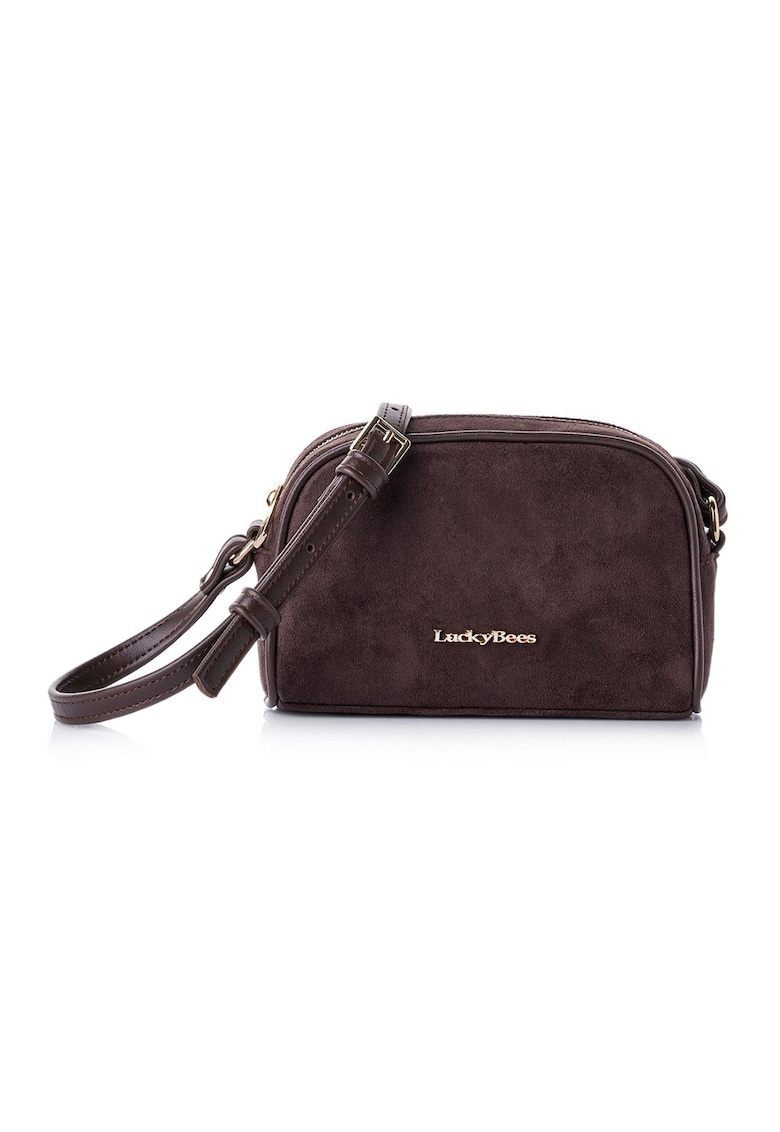 Geanta crossbody din piele intoarsa sintetica