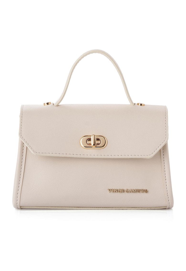 Geanta eleganta cu bareta aditionala - Crem - 12.5 x 20 x 8 CM