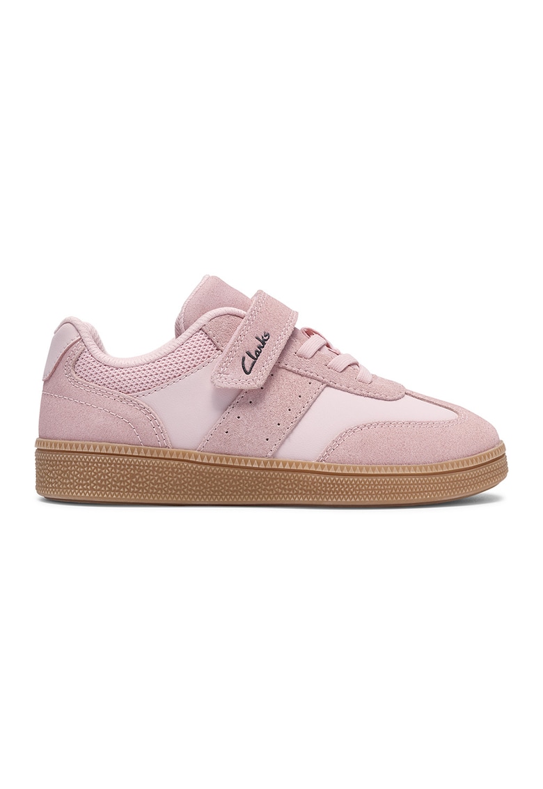 Pantofi sport de piele intoarsa cu garnituri din material textil Cypress - Roz deschis/Roz pal