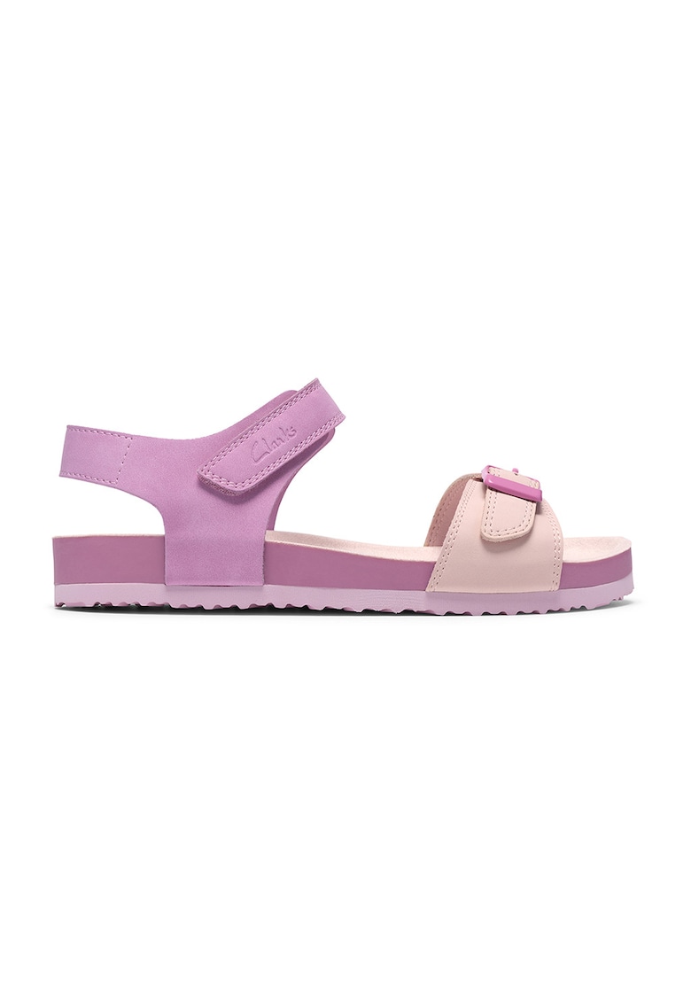 Sandale cu velcro - Roz deschis