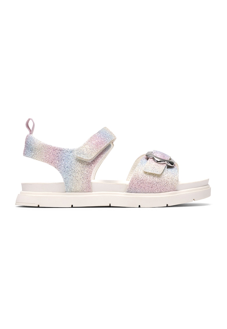 Sandale cu velcro Twixie - Roz deschis/Galben pal/Albastru glaciar