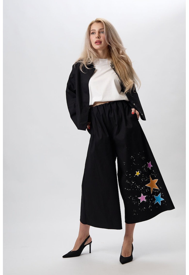Pantaloni largi pictati manual Stars