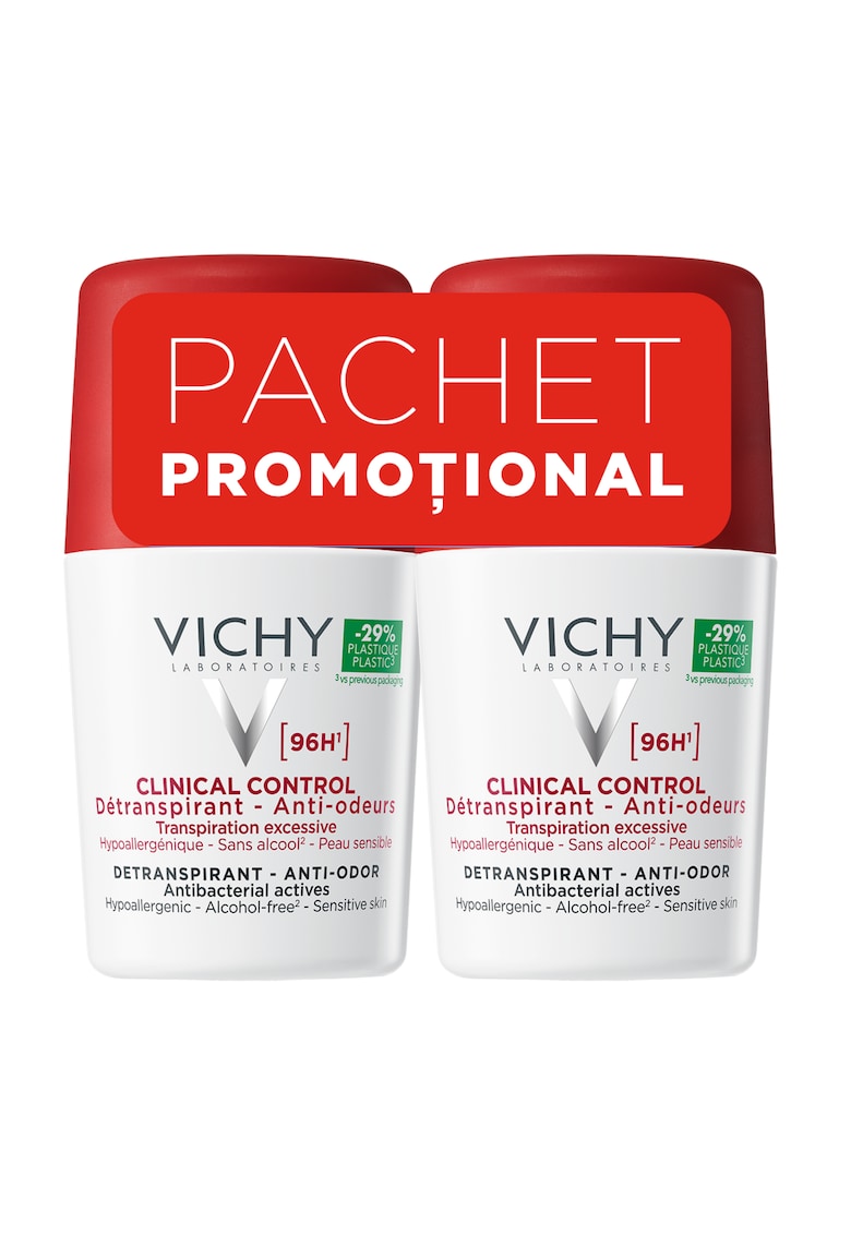 Pachet 2x Deodorant Roll-On Clinical Control 96H Antitranspirant - 50 ml