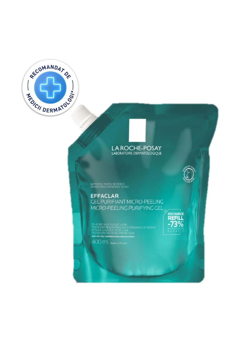 Gel Purifiant Micro-Exfoliant La Roche-Posay Effaclar pentru fata si corp - rezerva de reincarcare - 400 ml