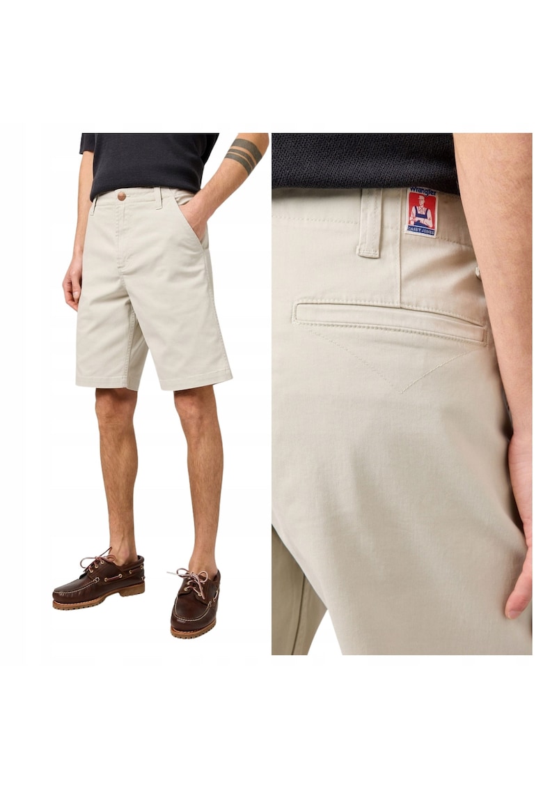 Pantaloni Scurti Barbati - CJ Chino Shorts - Regular Fit - Lungime Scurta - 5 Buzunare - Talie Medie - Cu Fermoar - Bumbac - 34 USA - Bej