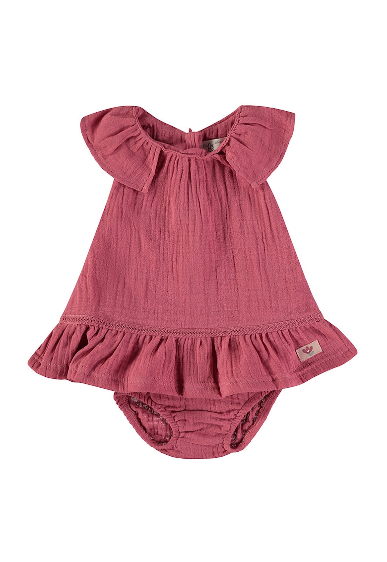 Rochie din bumbac cu chiloti - Rosu prafuit