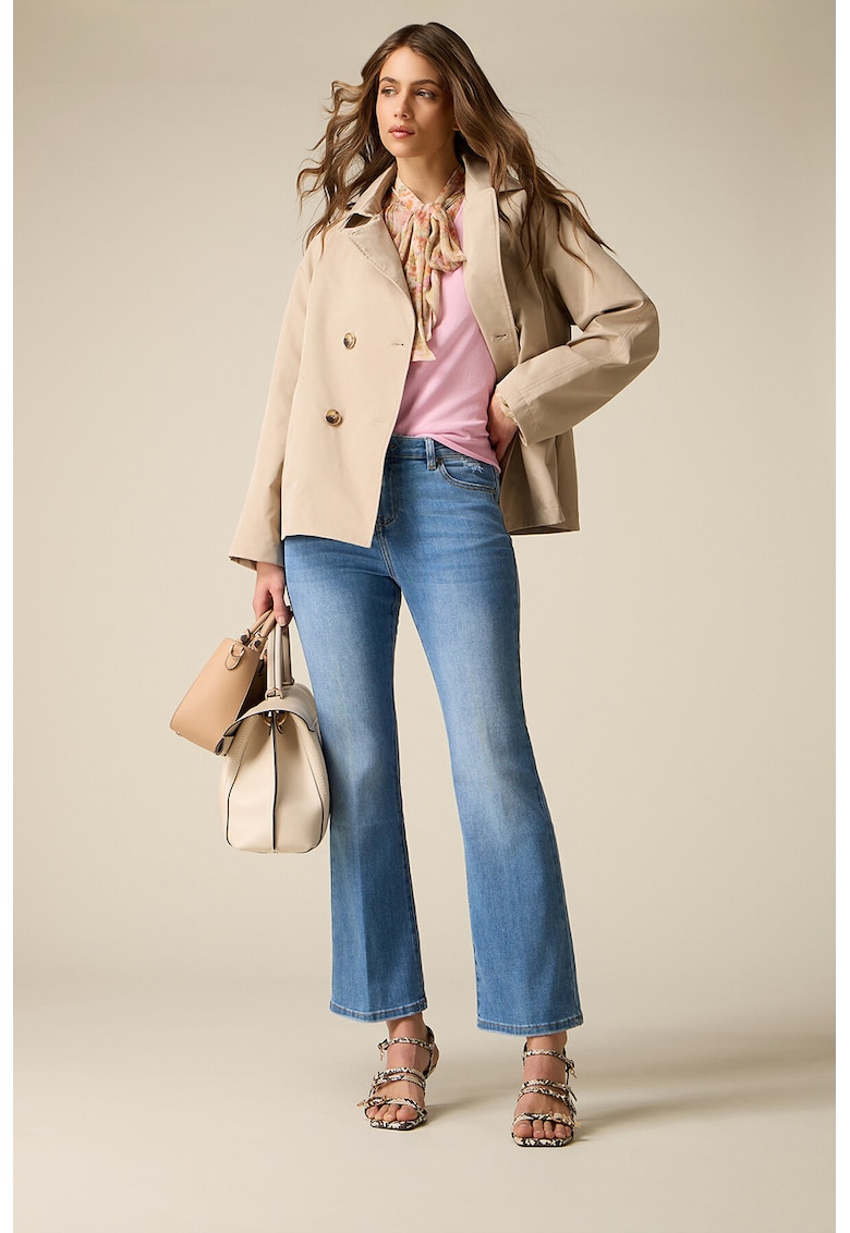 Blugi crop bootcut - Albastru lavanda