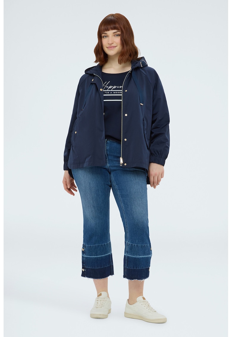 Jacheta parka cu gluga - Albastru