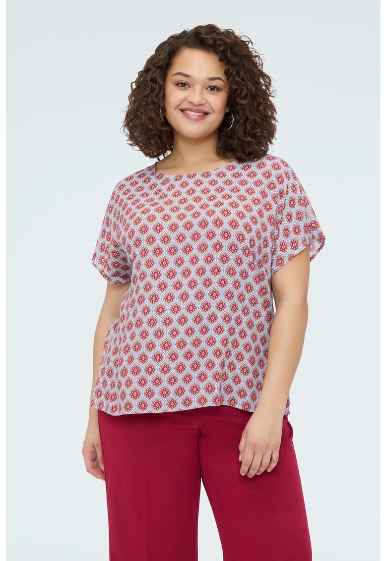 Bluza lejera cu motive orientale - Bej deschis