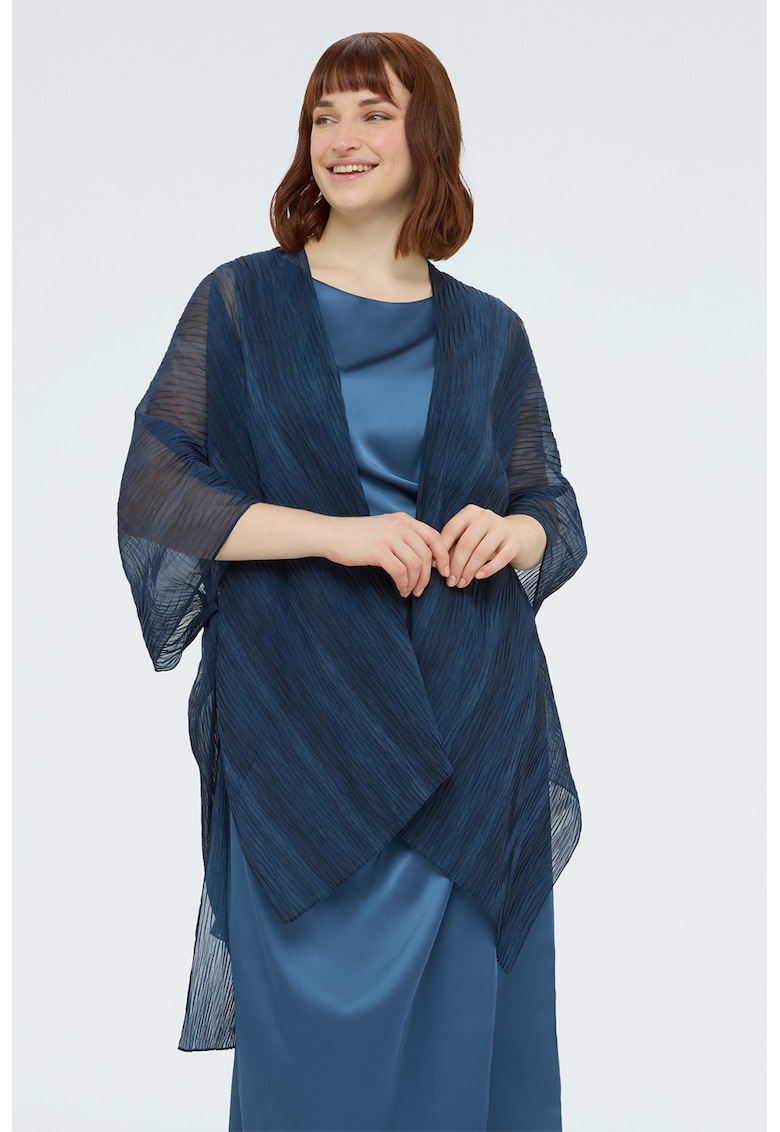 Cardigan semitransparent - fara inchidere - Albastru inchis