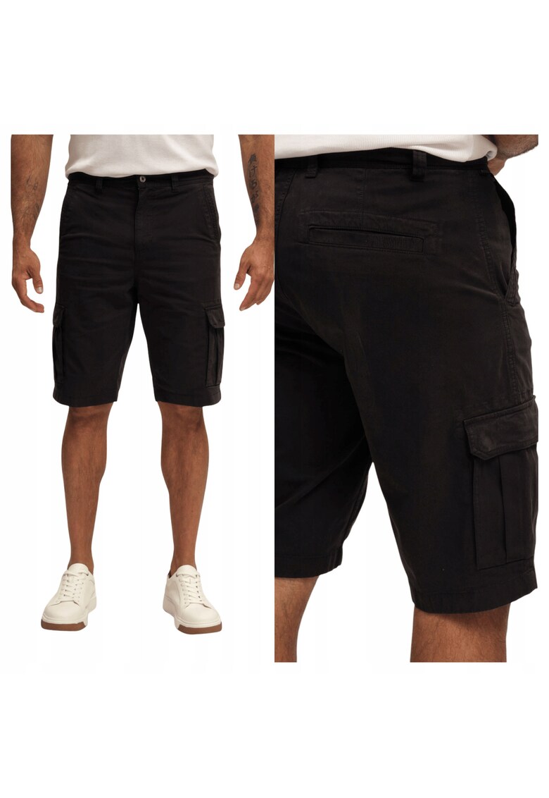 Pantaloni Scurti Barbati - Style Houston - Regular Fit - Lungime Scurta - 6 Buznuare - Talie Medie - Cu Fermoar - Bumbac - 34 USA - Negru