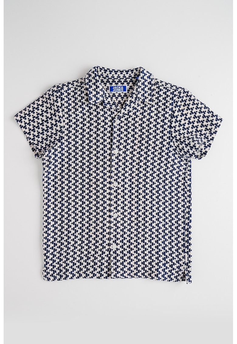 Camasa cu maneci scurte Montauk - Alb fildes/Bleumarin