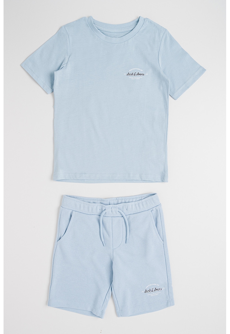 Trening scurt cu imprimeu logo - Albastru glaciar