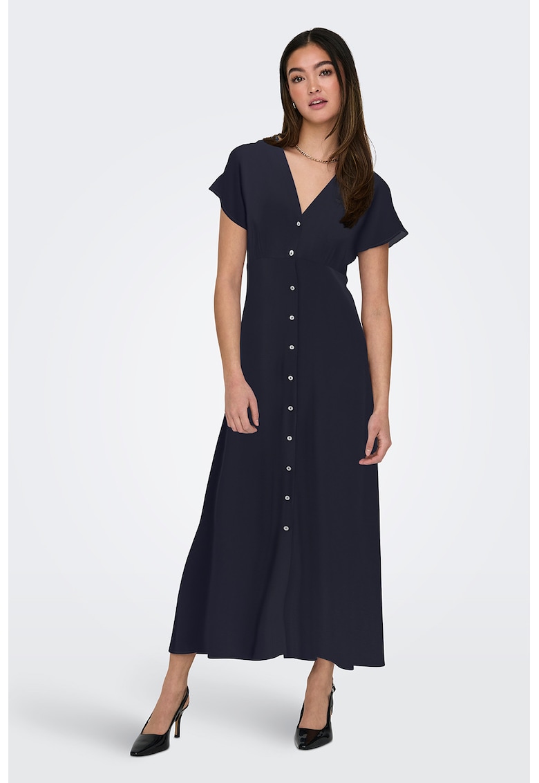 Rochie cu decolteu in V Nova - Negru stins