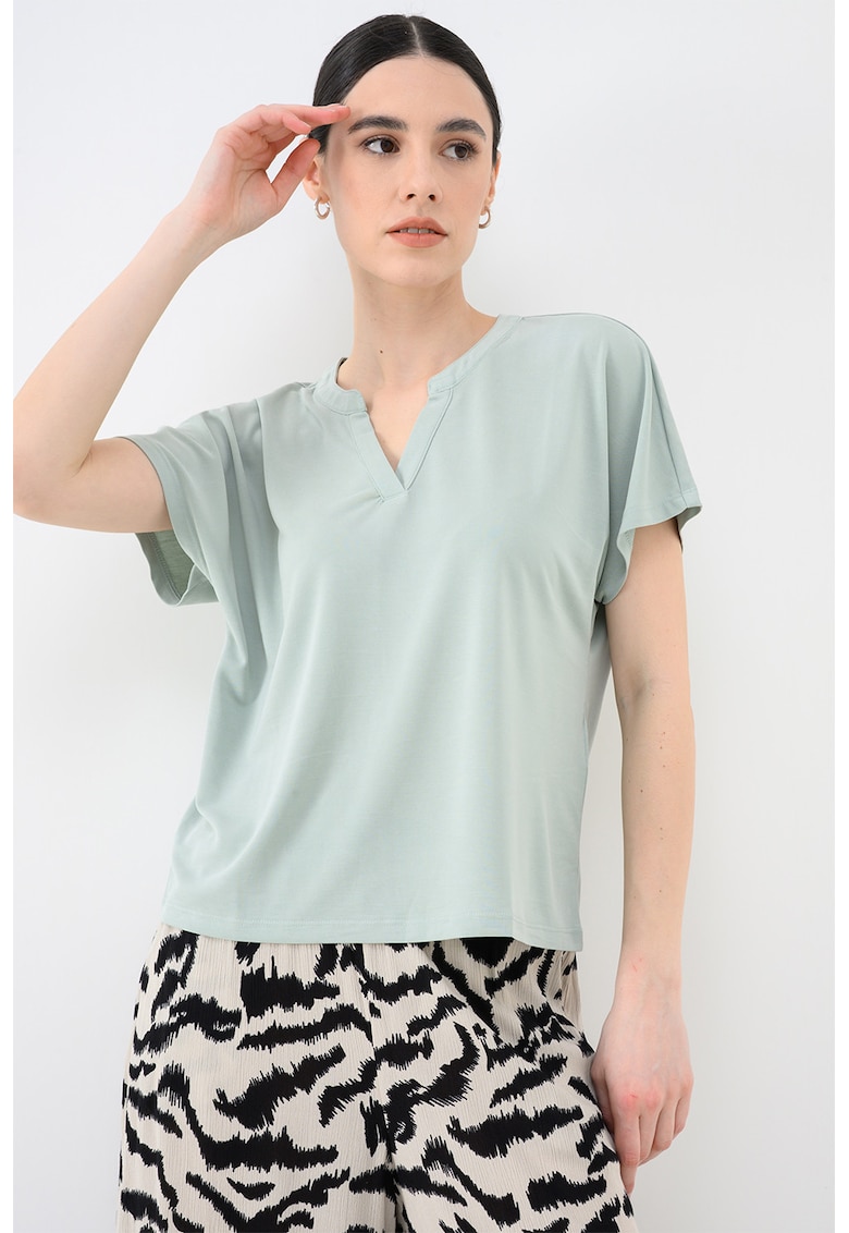 Bluza-tunica lejera din amestec de modal Free Life - Verde deschis