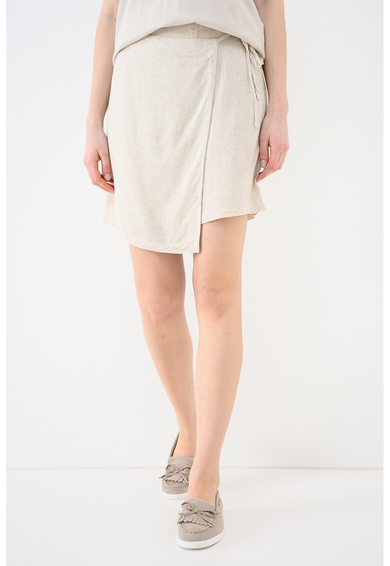 Fusta mini cu model petrecut - Bej deschis melange