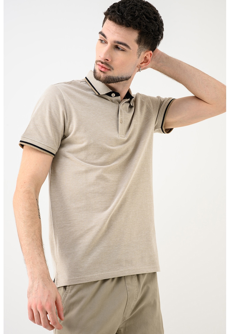 Tricou polo de bumbac organic - Grej