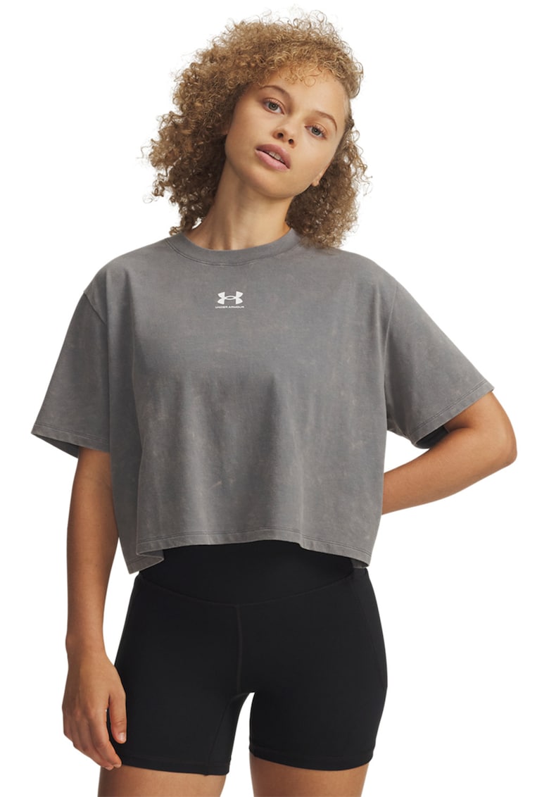 Tricou crop Rival Boxy - Gri