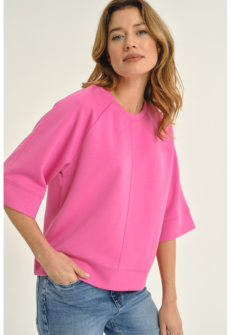 Bluza lejera cu maneci evazate - Fucsia