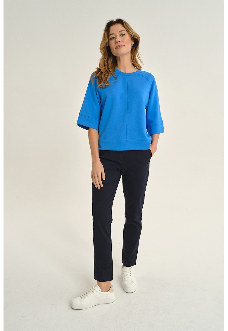 Bluza lejera cu maneci evazate - Albastru royal