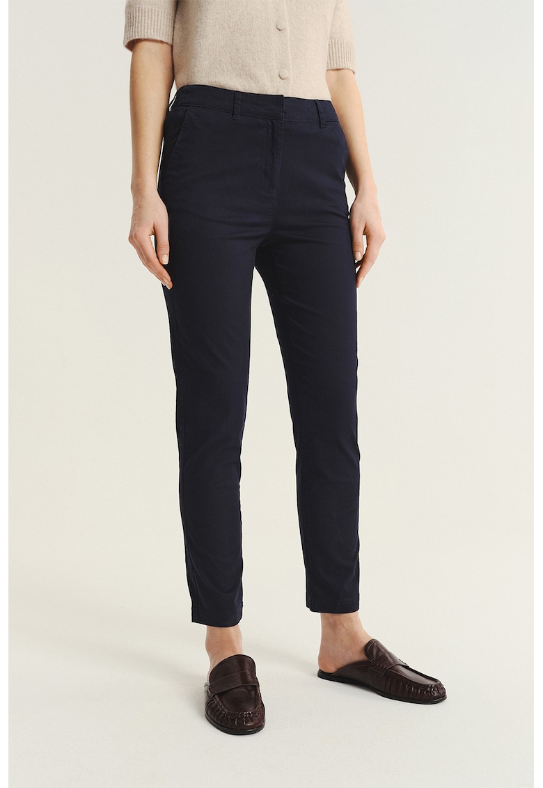 Pantaloni chino crop slim fit - Albastru ultramarin