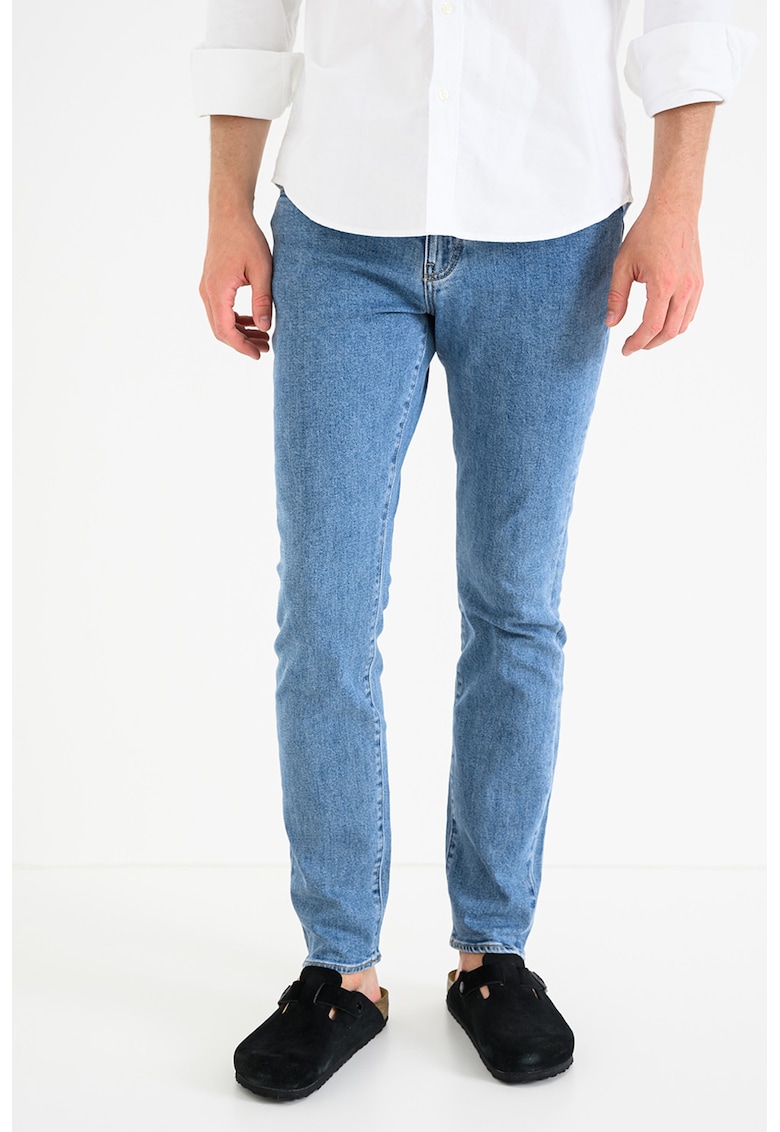Blugi slim fit cu model cu 5 buzunare - Albastru deschis