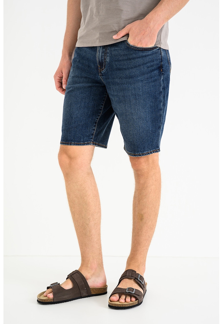 Blugi scurti slim fit - Albastru inchis