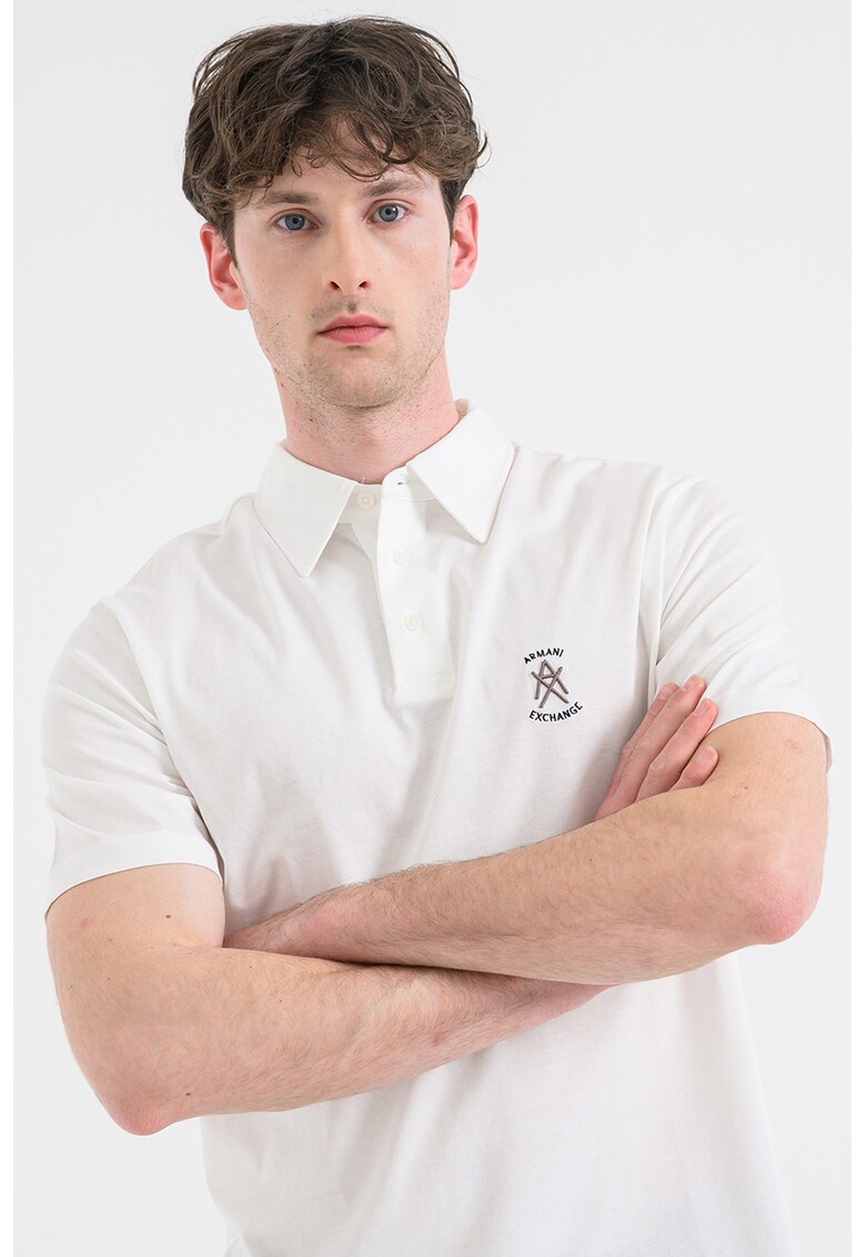 Tricou polo din bumbac - Alb