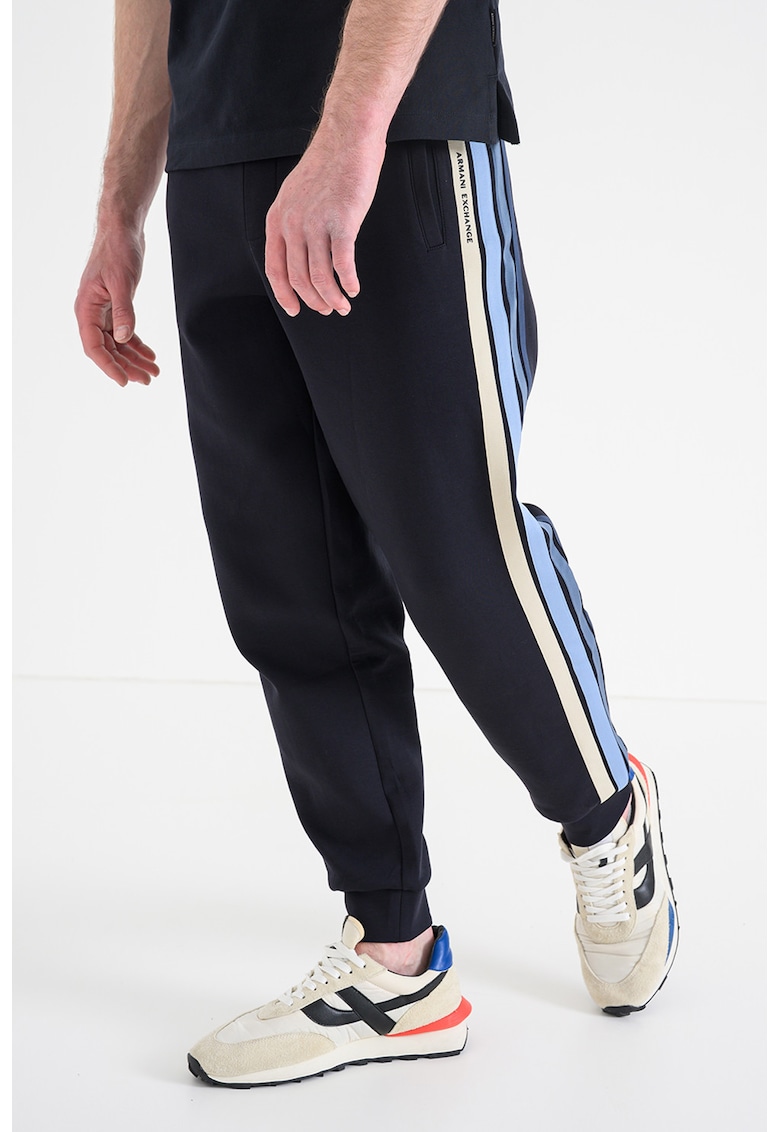 Pantaloni de trening regular fit cu snururi de ajustare - Bleumarin