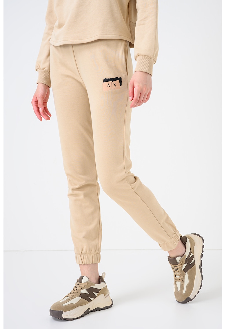 Pantaloni de trening cu buzunare laterale - Bej
