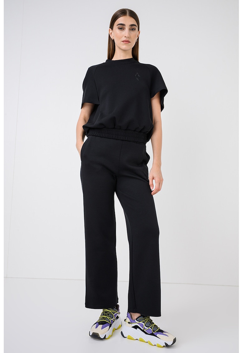 Bluza de trening cu maneci liliac - Negru