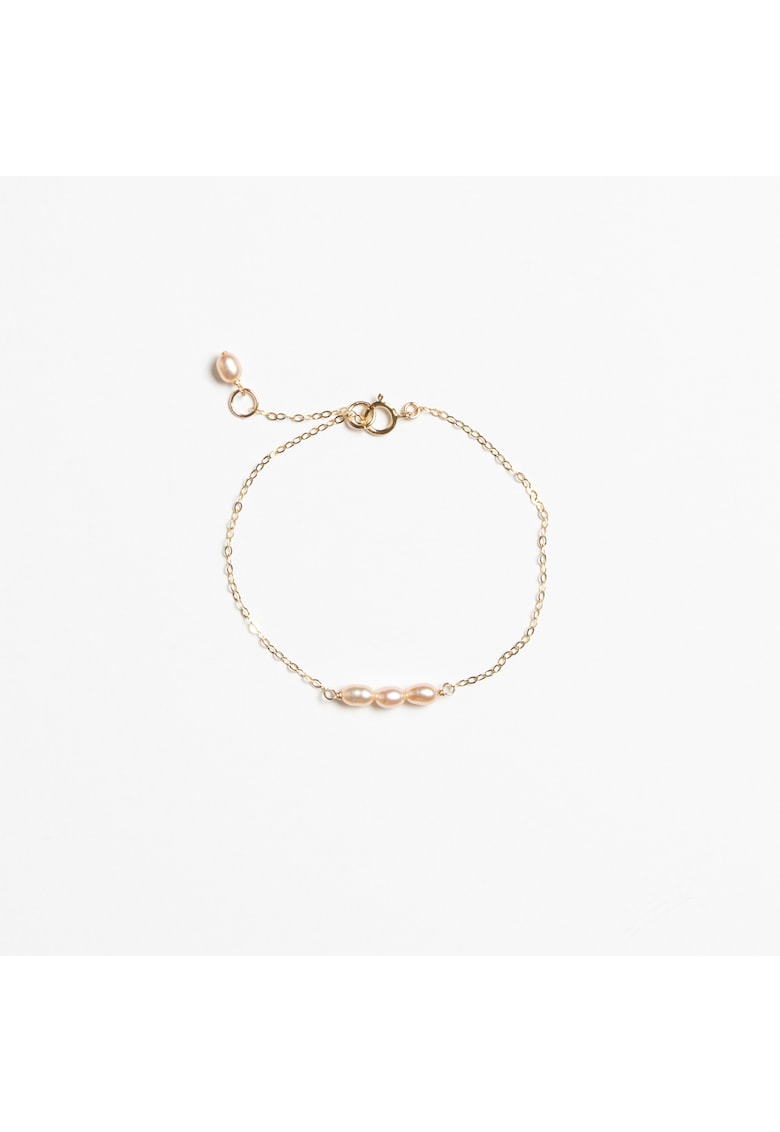 Bratara din aur filat de 14K cu perle naturale Lorain