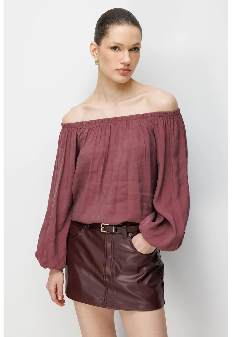 Bluza dama - texturata - mov - 100% poliester